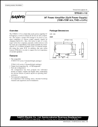 STK401-110 datasheet: AF power amplifier (70W+70W) STK401-110
