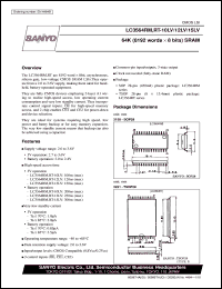 LC3564RM,RT-10LV datasheet: 64K (8192words x 8bit) SRAM LC3564RM,RT-10LV