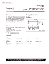 LA7583 datasheet: IF signal processing circuit for TV and VCR LA7583