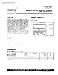 LA7626 datasheet: Video chroma and deflection circuit for color TV LA7626