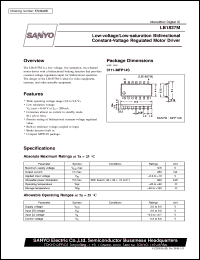 LB1837M datasheet: Low-voltage/low-saturation bidirectional constant-voltage regulated motor driver LB1837M