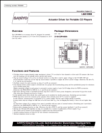 LB8109M datasheet: Actuator driver for portable CD player LB8109M