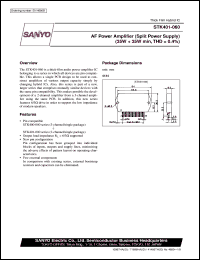 STK401-060 datasheet: AF power amplifier (35W + 35W) STK401-060