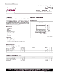 LA7775M datasheet: Wideband FSK receiver LA7775M