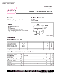 LA6520 datasheet: 3-output power operational amplifier LA6520