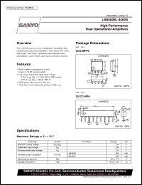 LA6462S datasheet: High-performance dual operational amplifier LA6462S