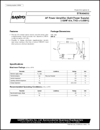 STK4048XI datasheet: AF power amplifier (150W) STK4048XI
