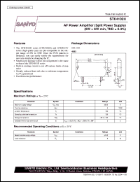 STK4102II datasheet: AF power amplifier (6W + 6W) STK4102II