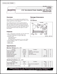 LA4485 datasheet: 5W 2-channel power amplifier with very few external part LA4485