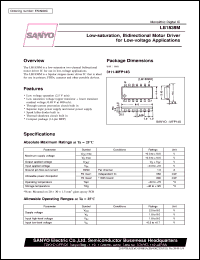 LB1838M datasheet: Low-saturation, bidirectional motor driver for low-voltage application LB1838M