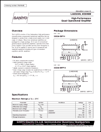 LA6324N datasheet: High-performance quad operational amplifier LA6324N