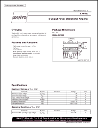 LA6523 datasheet: 3-output power operational amplifier LA6523