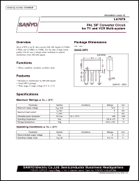 LA7975 datasheet: PAL SIF converter circuit for TV and VCR multi-system LA7975