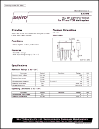 LA7976 datasheet: PAL SIF converter circuit for TV and VCR multi-system LA7976