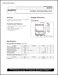 LB1674V datasheet: Brushless, sensorless motor driver LB1674V