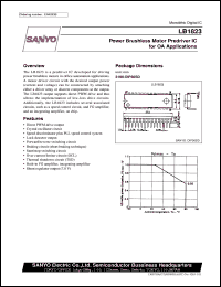 LB1823 datasheet: Power brushless motor predriver IC for OA application LB1823