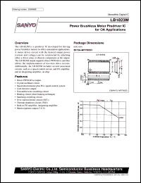 LB1823M datasheet: Power brushless motor predriver IC for OA application LB1823M