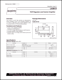 LA5613 datasheet: VCR regulator and control amplifier LA5613
