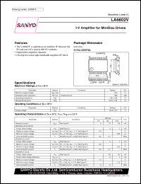 LA6602V datasheet: Amplifier for minidisc drive LA6602V