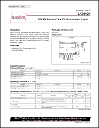 LA7642N datasheet: SECAM format color TV chrominance circuit LA7642N