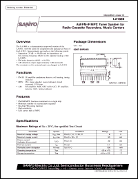 LA1806 datasheet: AM/FM-IF/MPX tuner system for radio-cassette recorder, music center LA1806