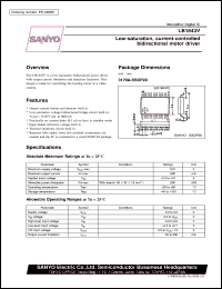 LB1843V datasheet: Low-saturation, current controlled bidirectional motor driver LB1843V