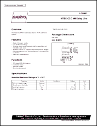 LC8991 datasheet: NTSC CCD 1H delay line LC8991