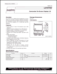 LC74772V datasheet: Camcorder on-screen display LSI LC74772V