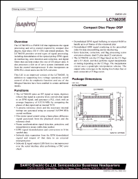 LC78625E datasheet: Compact disc player DSP LC78625E