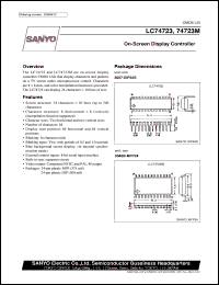 LC74723 datasheet: On-screen display controller LC74723