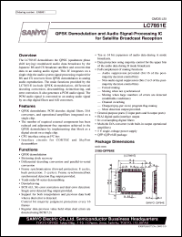 LC7851E datasheet: QPSK demodulator and audio signal-processing IC for satellite broadcast reception LC7851E