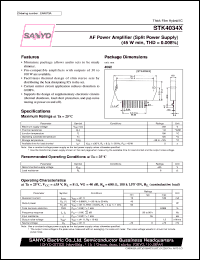 STK4034X datasheet: AF power amplifier (45W) STK4034X