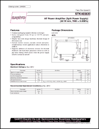 STK4036XI datasheet: AF power amplifier (50W) STK4036XI