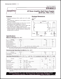 STK4042II datasheet: AF power amplifier (80W) STK4042II