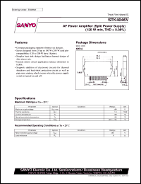 STK4046V datasheet: AF power amplifier (120W) STK4046V
