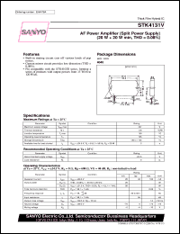 STK4131V datasheet: AF power amplifier (20W+20W) STK4131V