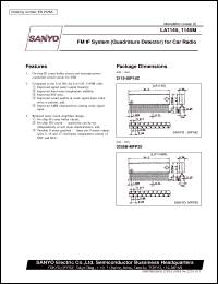 LA1145M datasheet: FM IF system for car radio LA1145M