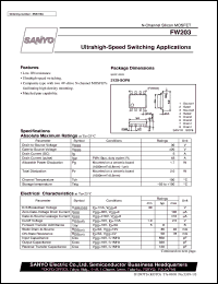 FW203 datasheet: N-channel silicon MOSFET, ultrahigh-speed switching application FW203