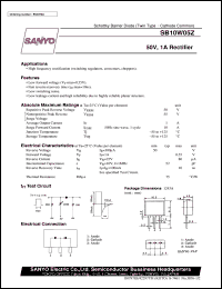 SB10W05Z datasheet: Schottky barrier diode, 50V/1A rectifier SB10W05Z