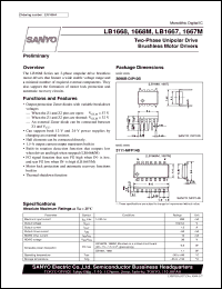 LB1668 datasheet: 2-phase unipolar drive brushless motor driver LB1668