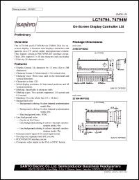 LC74794M datasheet: On-screen display LSI LC74794M