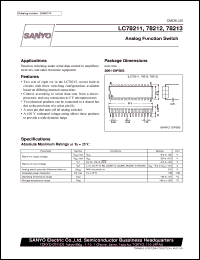 LC78212 datasheet: Analog function switch LC78212