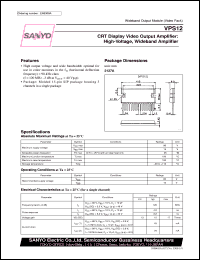 VPS12 datasheet: CTR display video output amplifier: high-voltage, wideband amplifier VPS12