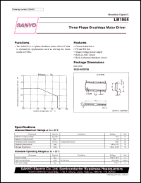 LB1955 datasheet: 3-phase brushless motor driver LB1955