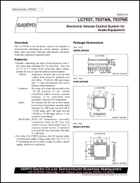 LC7537AN datasheet: Electronic volume control system for audio equipment LC7537AN