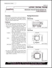 LC7537NE datasheet: Electronic volume control system for audio equipment LC7537NE