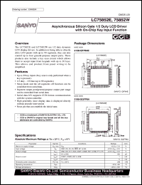 LC75852E datasheet: Asynchronous silicon gate 1/2 duty LCD driver with on-chip key input function LC75852E
