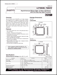 LC75852W datasheet: Asynchronous silicon gate 1/2 duty LCD driver with on-chip key input function LC75852W