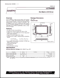 LC79400D datasheet: Dot matrix LCD driver LC79400D