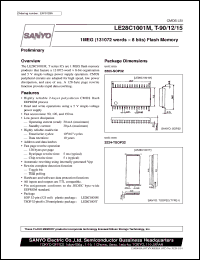 LE28C1001T-15 datasheet: 1MEG (131072words x 8bits) flash memory LE28C1001T-15